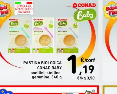 Pastina biologica Conad Baby