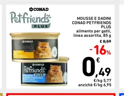 Mousse e dadini Petfriends Plus