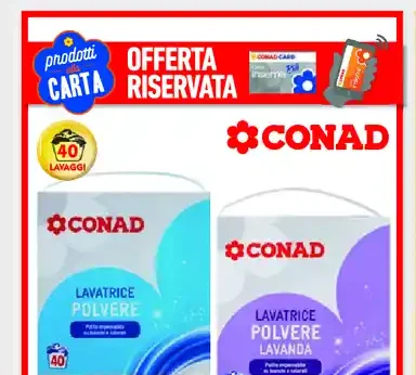 Detersivo lavatrice in polvere Conad