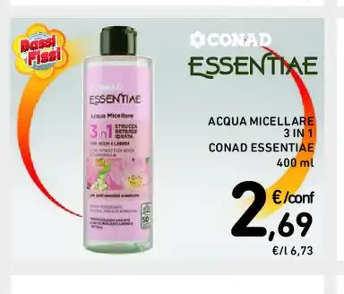 Acqua micellare 3 in 1 Conad Essentiae