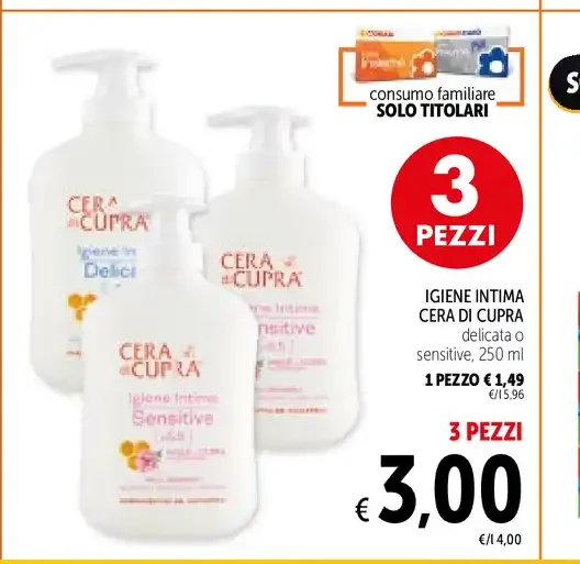 Igiene intima Cera di Cupra