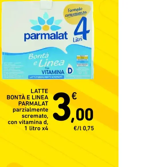 Latte Parmalat Bontà e Linea vitamina D