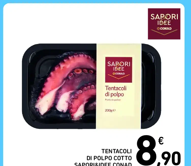 Tentacoli di polpo cotto