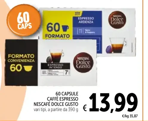 Capsule caffè espresso Nescafé Dolce Gusto