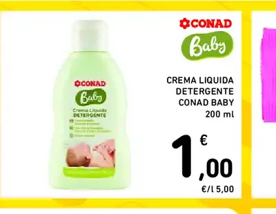 Crema liquida detergente Conad Baby