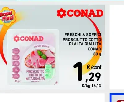 Prosciutto cotto alta qualità Conad