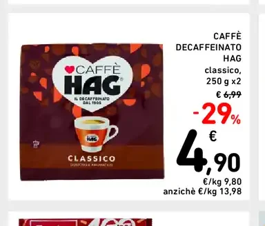 Caffè decaffeinato Hag
