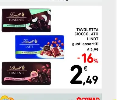Tavoletta cioccolato Lindt