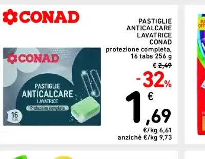 Pastiglie anticalcare lavatrice Conad