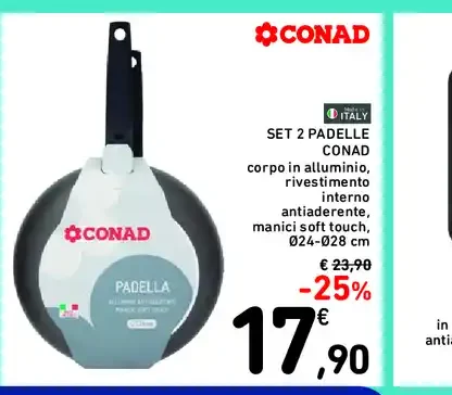 Set 2 padelle Conad