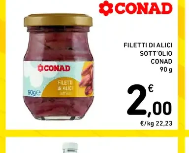 Filetti di alici sott'olio Conad