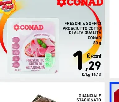 Prosciutto cotto alta qualità Conad