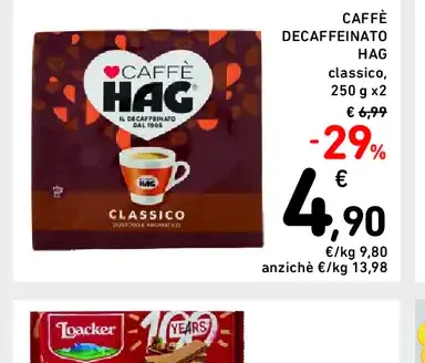 Caffè decaffeinato Hag