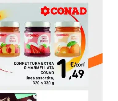 Confettura extra o marmellata Conad