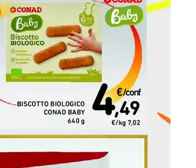 Biscotto biologico Conad Baby