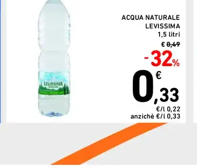 Acqua naturale Levissima