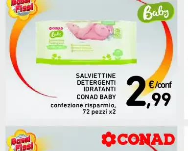 Salviettine detergenti Conad Baby