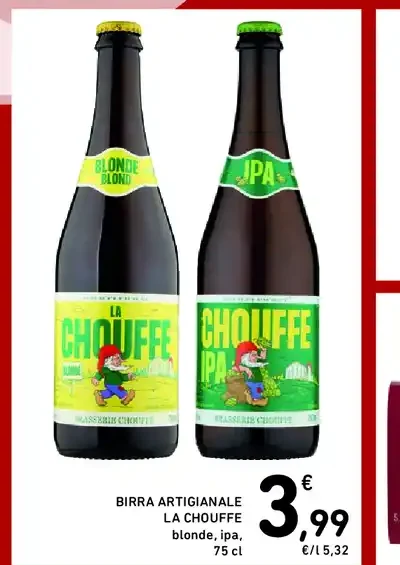 Birra artigianale La Chouffe blonde, IPA