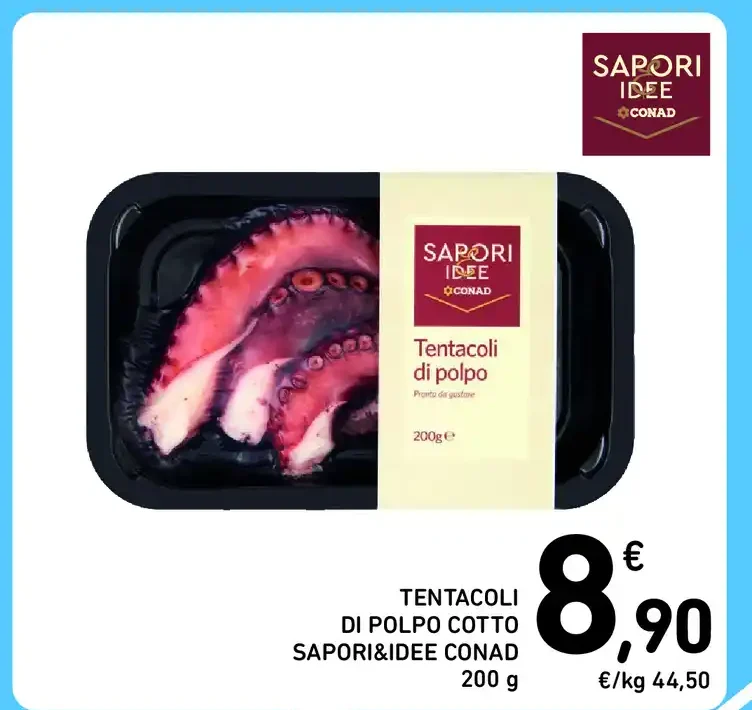 Tentacoli di polpo cotto