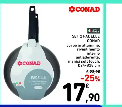 Set 2 padelle Conad