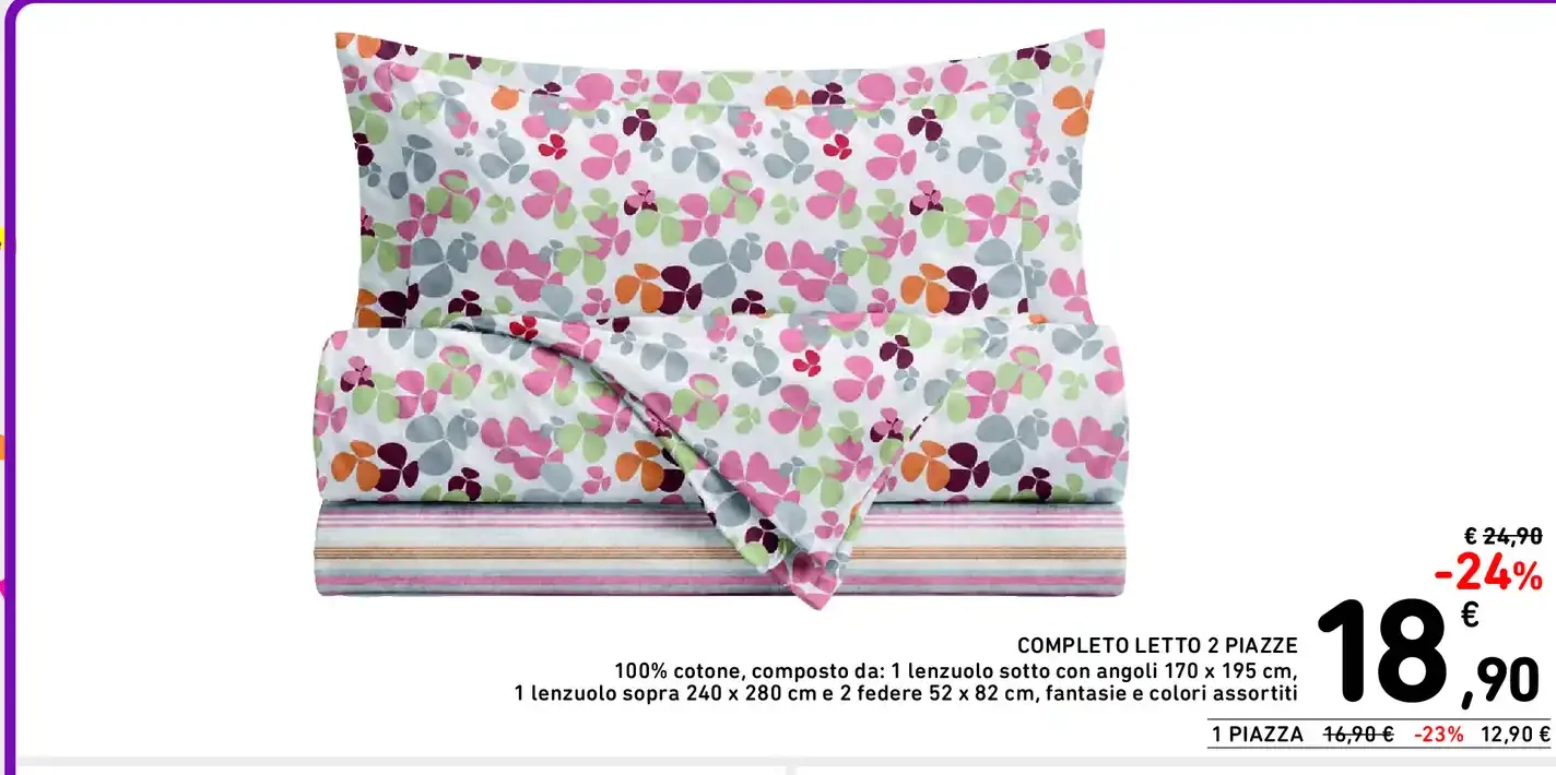 Completo letto 2 piazze
