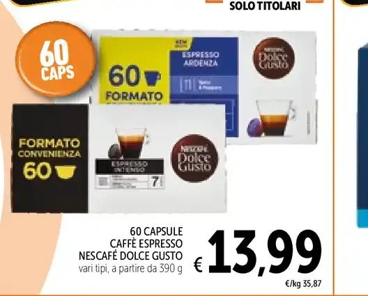 Capsule caffè espresso Nescafé Dolce Gusto