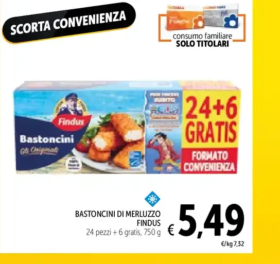 Bastoncini di merluzzo Findus