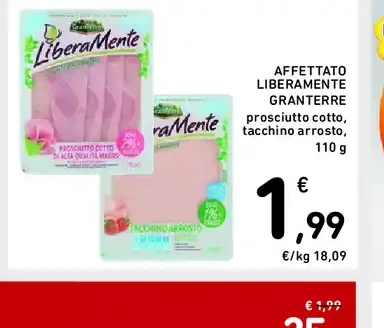 Prosciutto cotto di tacchino Affettato Liberamente