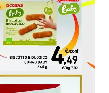 Biscotto biologico Conad Baby