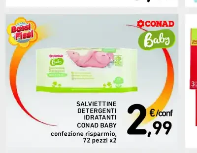 Salviettine detergenti Conad Baby