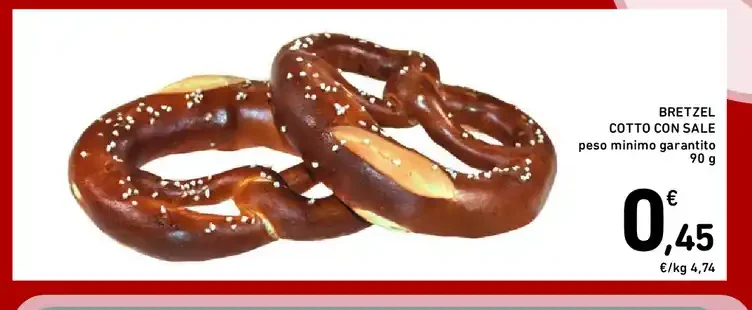 Bretzel cotto con sale
