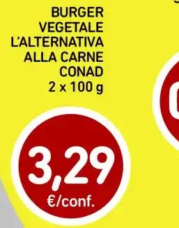 Burger vegetale L'alternativa alla carne Conad
