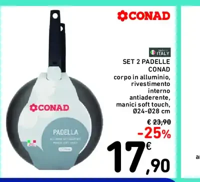 Set 2 padelle Conad