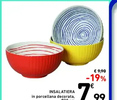 Insalatiera in porcellana decorata