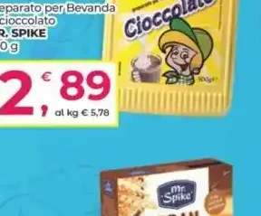 Preparato per bevanda al cioccolato