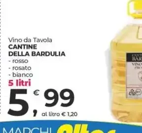 Vino da tavola Cantine Della Bardulia