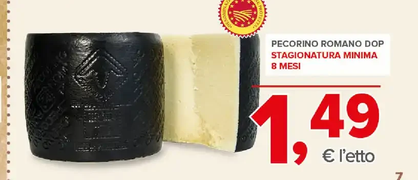 Pecorino Romano DOP stagionatura minima 8 mesi