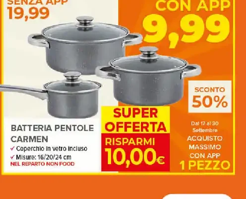 Batteria pentole Carmen