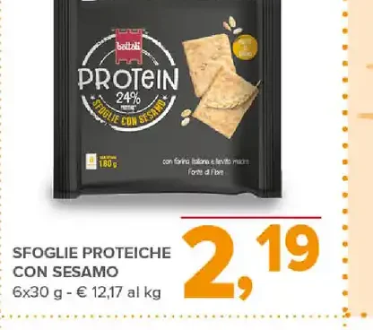 Sfoglie proteiche con sesamo