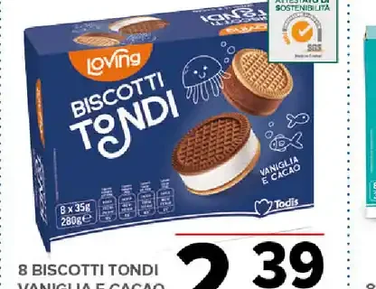 Biscotti tondi vaniglia e cacao