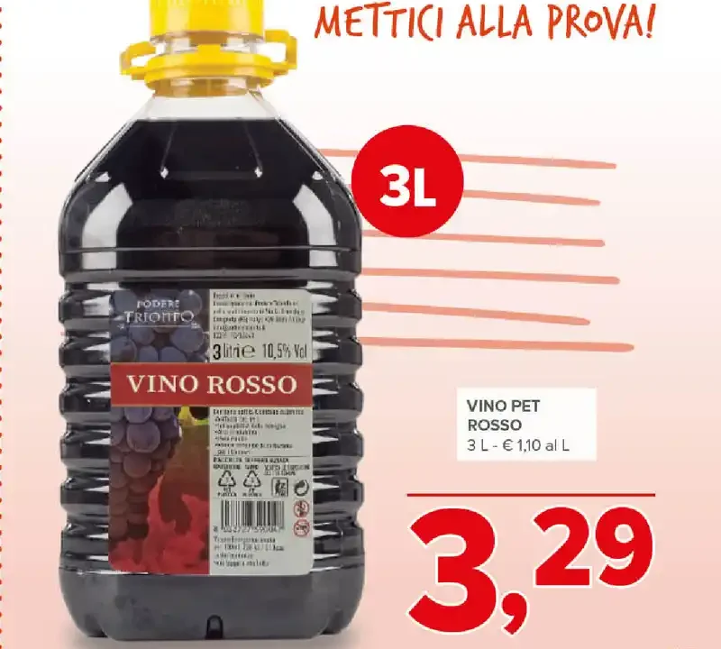 Vino rosso PET