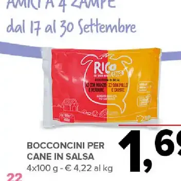 Bocconcini per cane in salsa