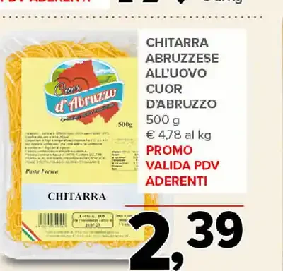 Chitarra abruzzese all'uovo Cuor d'Abruzzo