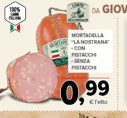 Mortadella La Nostrana con pistacchi