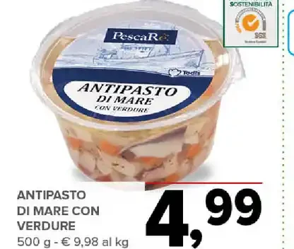 Antipasto di mare con verdure