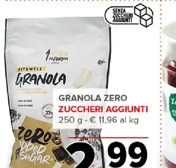 Granola zero zuccheri aggiunti