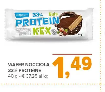 Wafer nocciola proteico