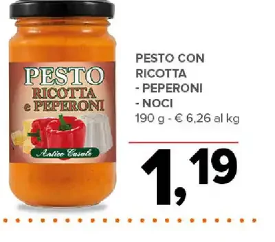 Pesto con ricotta e peperoni