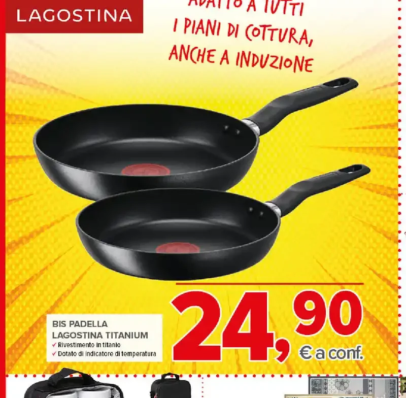 Bis padella Lagostina titanium