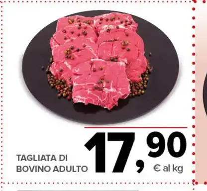 Tagliata di bovino adulto